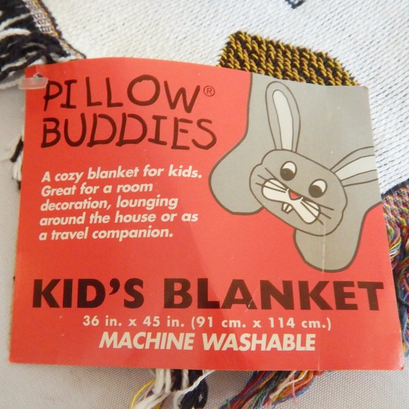 1996 Goodwin Weavers Pillow Buddies Kids Tapestry Throw Blanket Nursery Animals - Picture 5 of 16